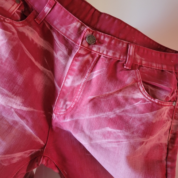 Jeans Kuyigo Jeans, Stylish Red Tye dye Jeans, Size 40 - Picture 3 of 4